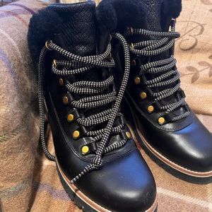 Cole Haan size 10, black winter boots